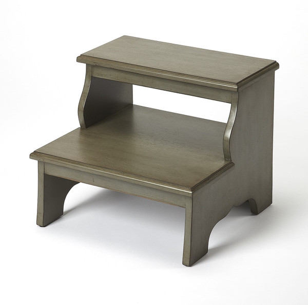 Handcrafted Silver Satin Step Stool N270-389147