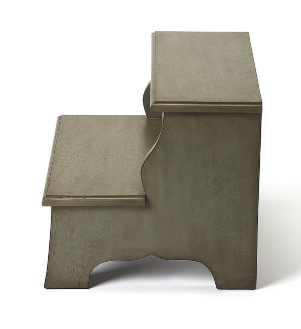 Handcrafted Silver Satin Step Stool N270-389147
