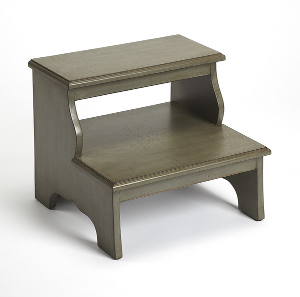 Handcrafted Silver Satin Step Stool N270-389147