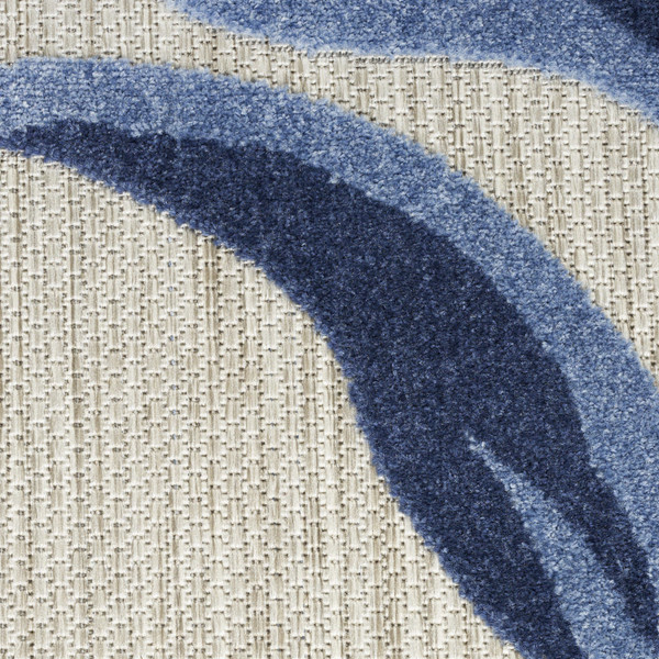 3' X 4' Blue and Orange Floral Power Loom Area Rug N270-527642