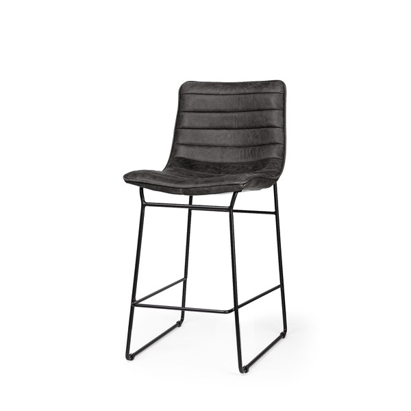 29" Black Iron Counter Height Bar Chair N270-393420