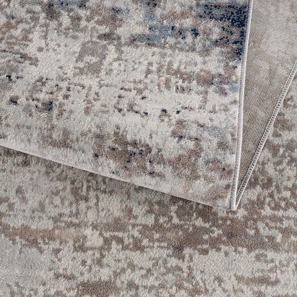 2' X 5' Navy Blue Distressed Striations Area Rug N270-390191