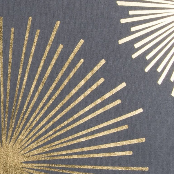 20" Gray and Gold Fireworks Cotton Throw Pillow N270-403247