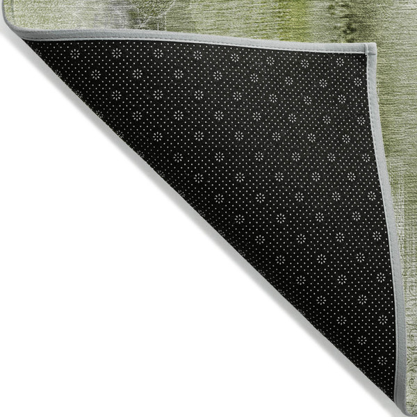 5' X 8' Sage Washable Non Skid Indoor Outdoor Area Rug N270-561673
