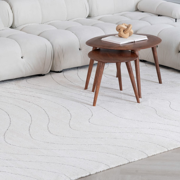 7' X 10' Cream and Beige Abstract Area Rug N270-570065