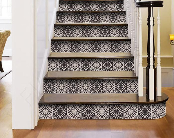 8" X 8" Cinnamon Swirl Peel And Stick Removable Tiles N270-390757