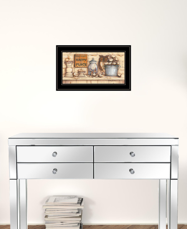 My Happy Place 2 Black Framed Print Wall Art N270-405325