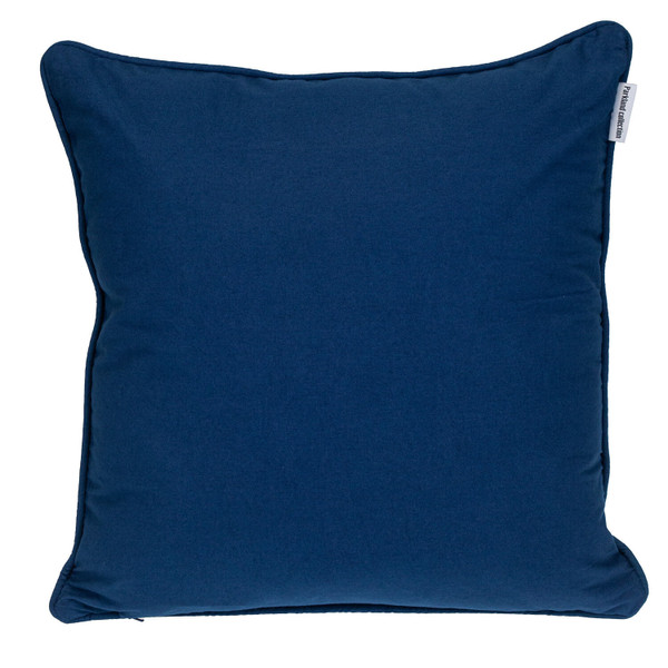 20" Blue Geometric Cotton Throw Pillow N270-529285