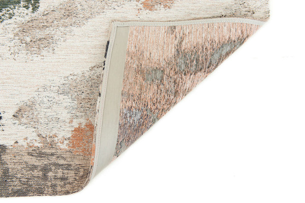 3' X 5' Gray and Orange Abstract Non Skid Area Rug N270-552055