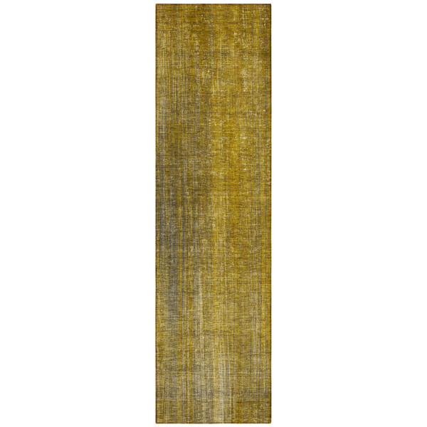 8' Runner Chocolate Striped Washable Non Skid Indoor Outdoor Runner Rug N270-562579