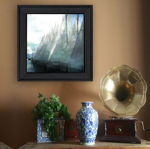 Sailboat Marina I 3 Black Framed Print Wall Art N270-404632