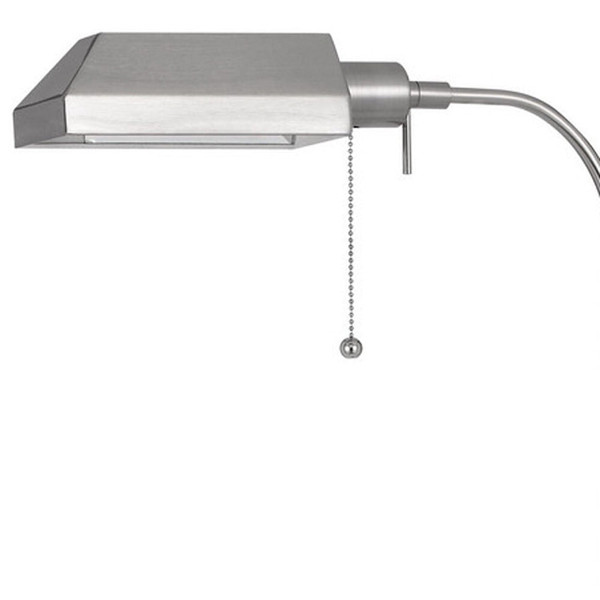 57" Nickel Adjustable Traditional Shaped Floor Lamp With Nickel Square Shade N270-526223