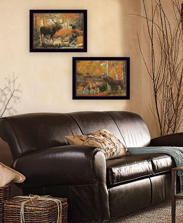 Set Of Two Call of the Wild 2 Black Framed Print Wall Art N270-407195