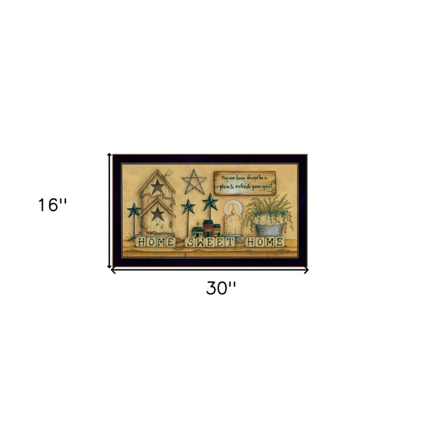 Home Sweet Home 6 Black Framed Print Wall Art N270-405305
