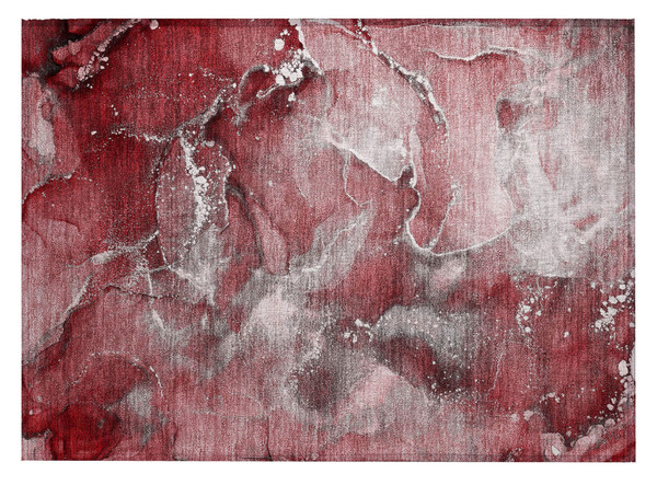 2' X 3' Merlot Abstract Washable Non Skid Indoor Outdoor Area Rug N270-560301