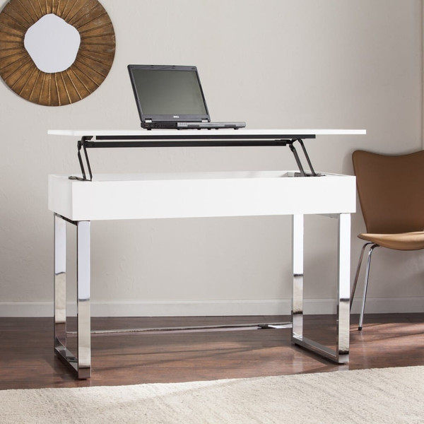 48" Adjustable White Standing Desk Converter N270-402058