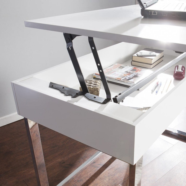 48" Adjustable White Standing Desk Converter N270-402058