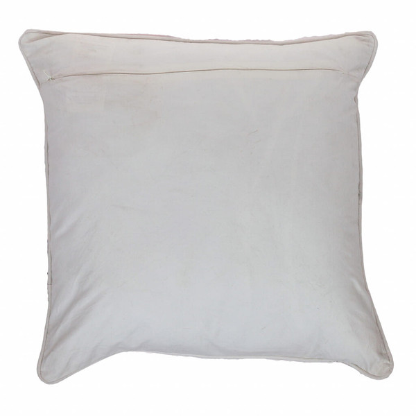 20" Black and Orange Cotton Throw Pillow With Embroidery N270-476168