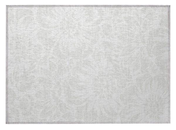 2' X 3' Ivory Floral Washable Non Skid Indoor Outdoor Area Rug N270-562461