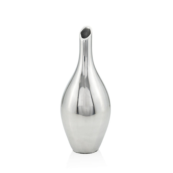 16" Silver Bud Aluminum Table Vase N270-480056