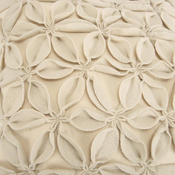 Cream Pinwheel Floral Petal Down Filled Throw Pillow N270-403175