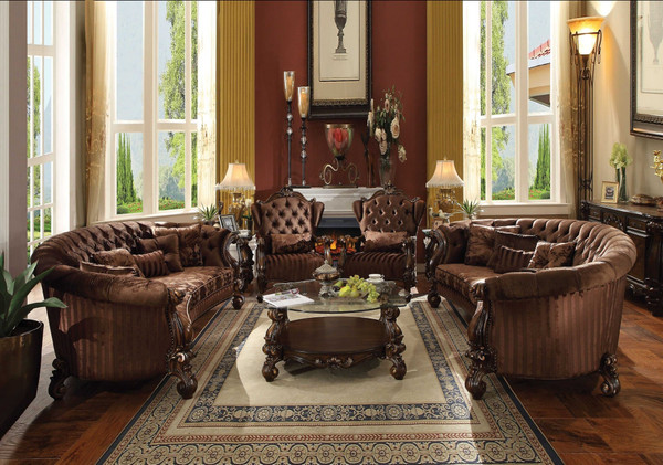 55" Brown Velvet Curved Sofa And Toss Pillows N270-348227