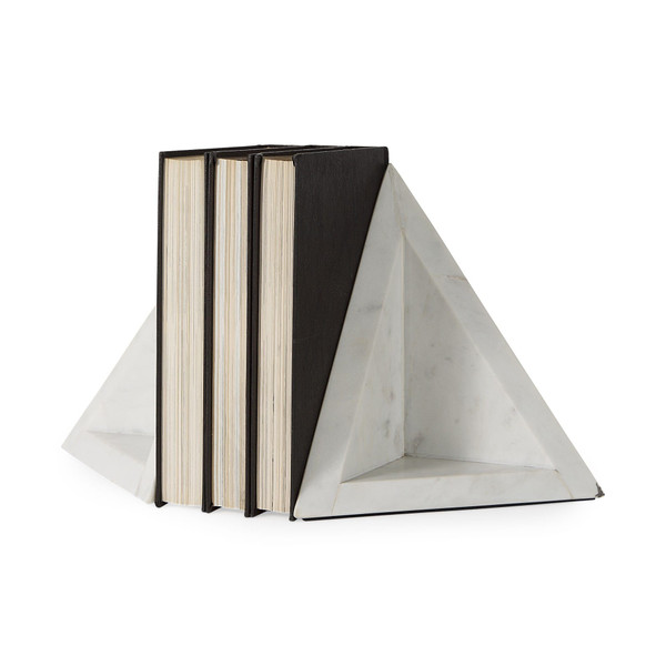 3D Modern Triangle Marble Bookends N270-392143