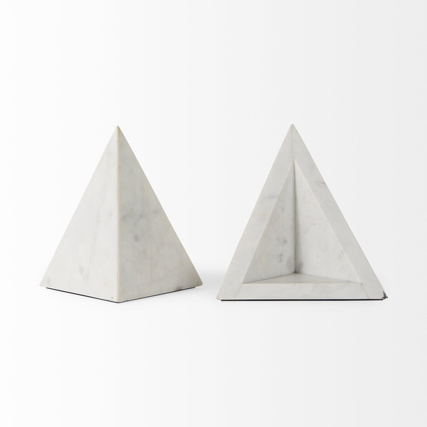 3D Modern Triangle Marble Bookends N270-392143