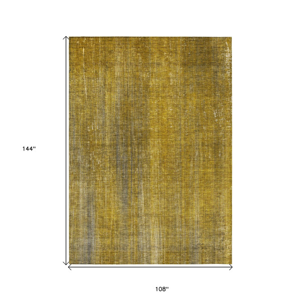9' X 12' Chocolate Striped Washable Non Skid Indoor Outdoor Area Rug N270-562585