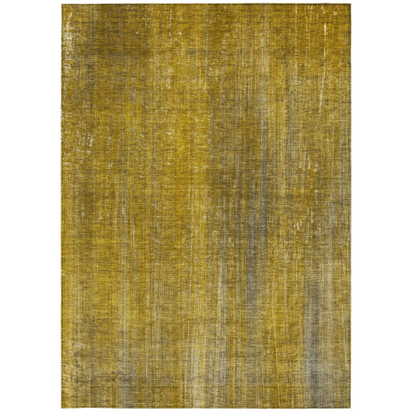 9' X 12' Chocolate Striped Washable Non Skid Indoor Outdoor Area Rug N270-562585