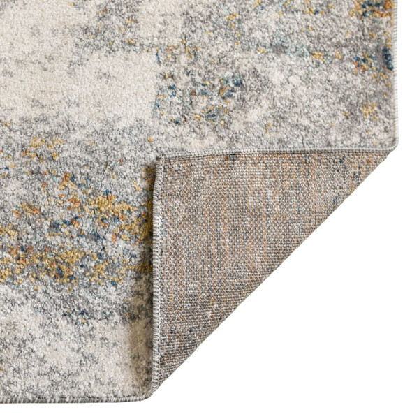 8' X 10' Ivory Blue and Yellow Abstract Power Loom Area Rug N270-532373