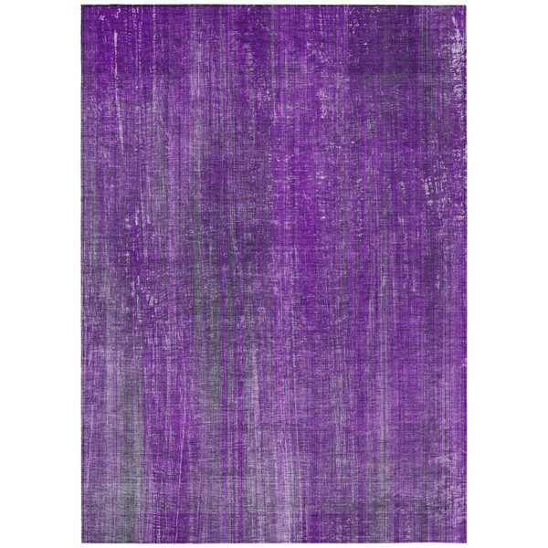 8' X 10' Purple Striped Washable Non Skid Indoor Outdoor Area Rug N270-562620