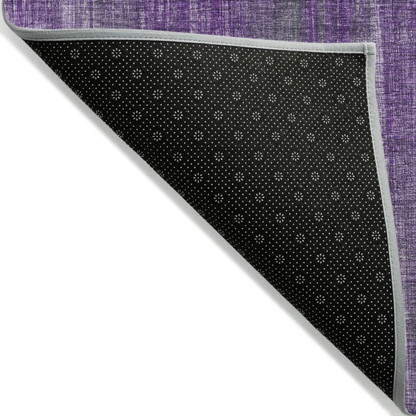 8' X 10' Purple Striped Washable Non Skid Indoor Outdoor Area Rug N270-562620