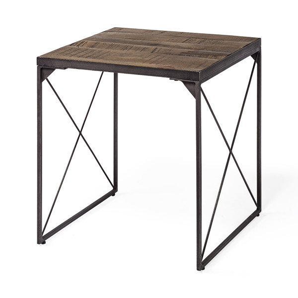 23" Brown Solid Wood Square End Table N270-380661