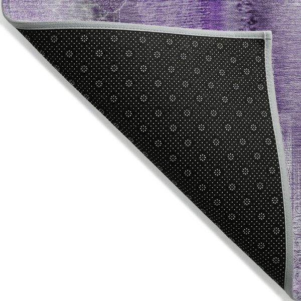 5' X 8' Purple Washable Non Skid Indoor Outdoor Area Rug N270-561664