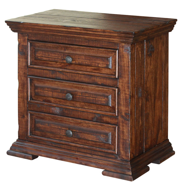32" Brown Three Drawer Nightstand N270-527049