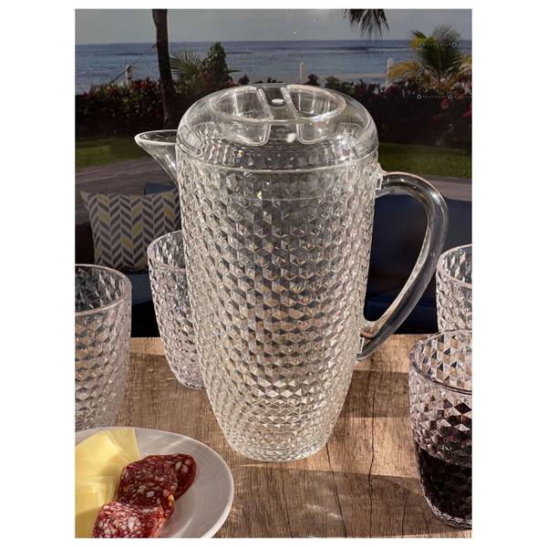 2.5 Quart Clear Diamond Acrylic Serving Pitcher N270-523314