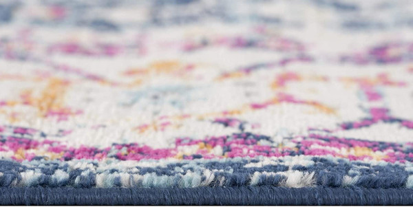 2' X 4' Blue and Ivory Oriental Area Rug N270-392858