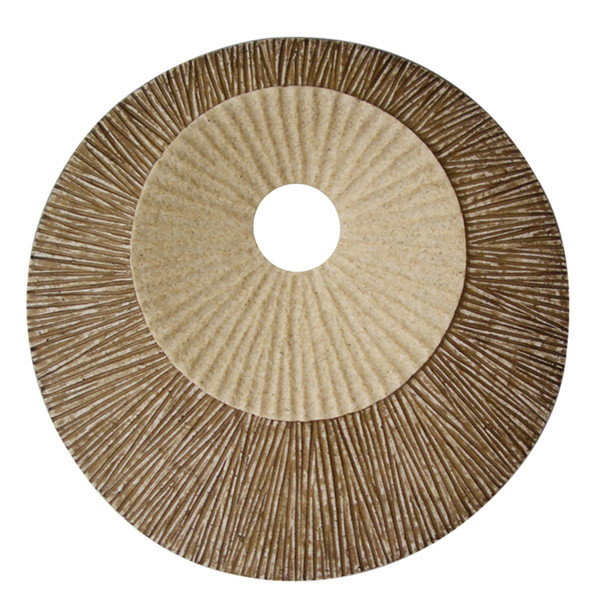 19" X 19" X 2.5" Brown Round Double Layer Ribbed  Wall Plaque N270-274772