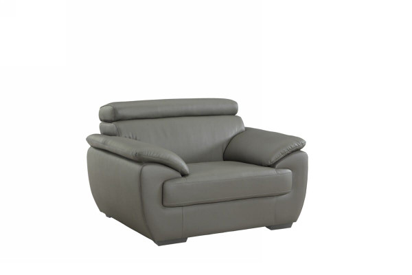 32" To 38" Grey Captivating Leather Chair N270-329529