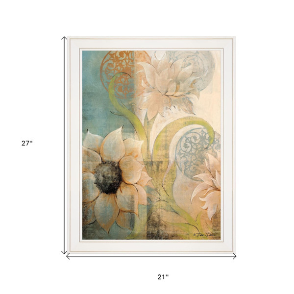 Meandering Flowers I 1 White Framed Print Wall Art N270-404841