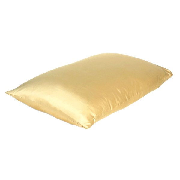 Gold Dreamy Set Of 2 Silky Satin Queen Pillowcases N270-387894
