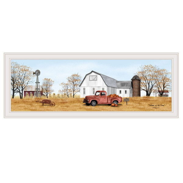 Autumn on Farm 3 White Framed Print Wall Art N270-404563