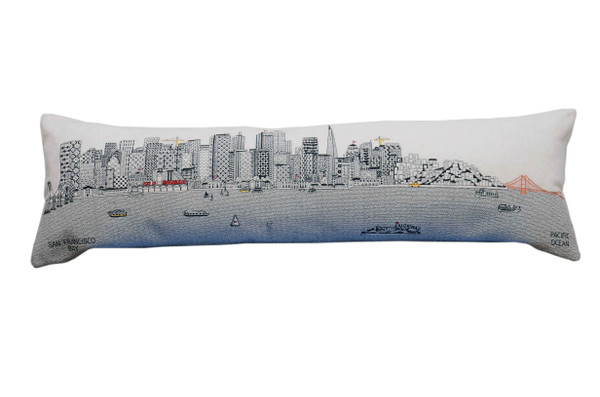 46" White San Francisco Daylight Skyline Lumbar Decorative Pillow N270-482465