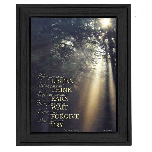 Before You 2 Black Framed Print Wall Art N270-405048