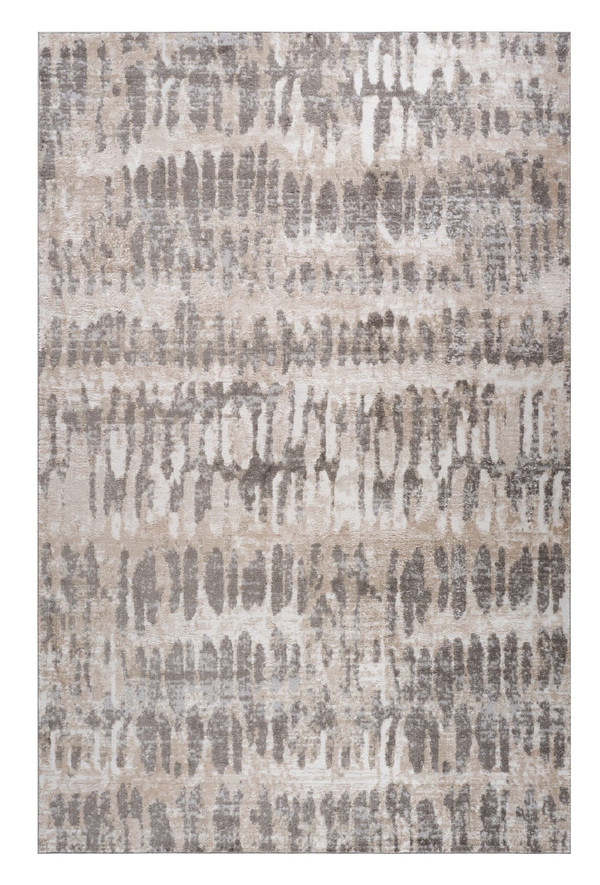 5' X 8' Beige and Brown Abstract Distressed Area Rug N270-558969