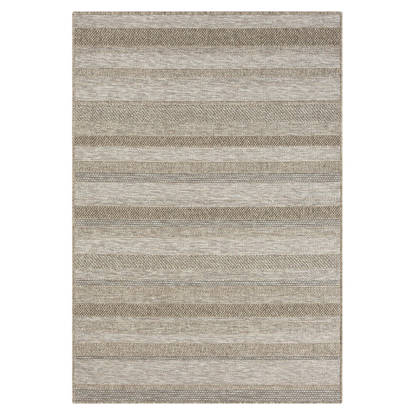5' X 7' Gray Striped Handmade Indoor Outdoor Area Rug N270-517467