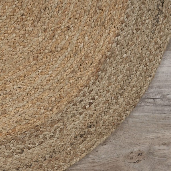 7' Natural Toned Oval Shaped Area Rug N270-395174