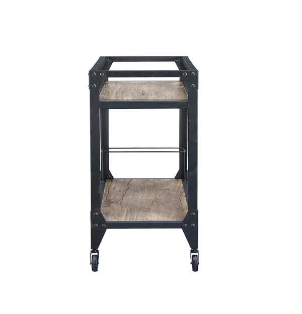 32" X 16" X 31" Black Metal Serving Cart N270-319144