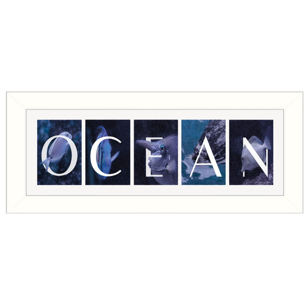 Ocean 1 White Framed Print Wall Art N270-415690